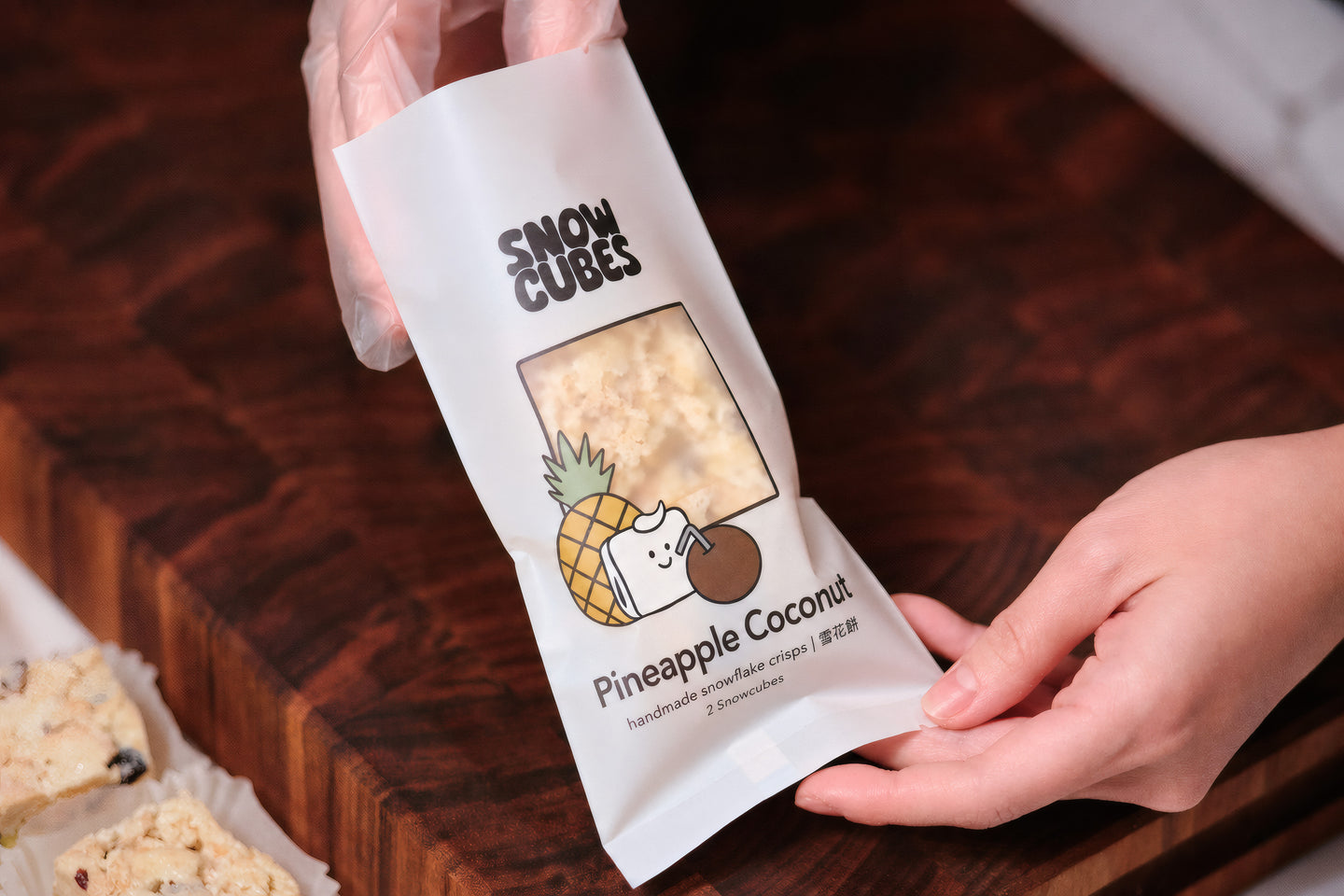 Pineapple Coconut Snowcubes — pouch detail close-up